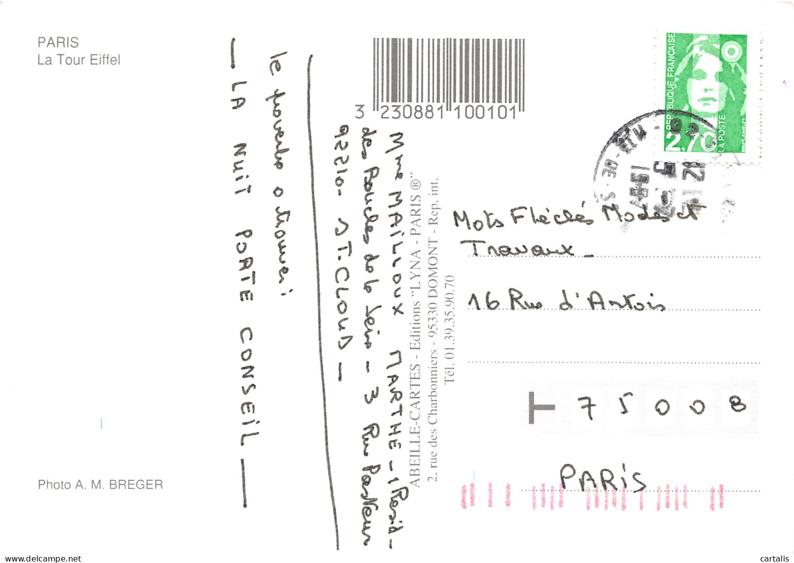 75-PARIS LA TOUR EIFFEL-N°3772-C/0023 - Tour Eiffel