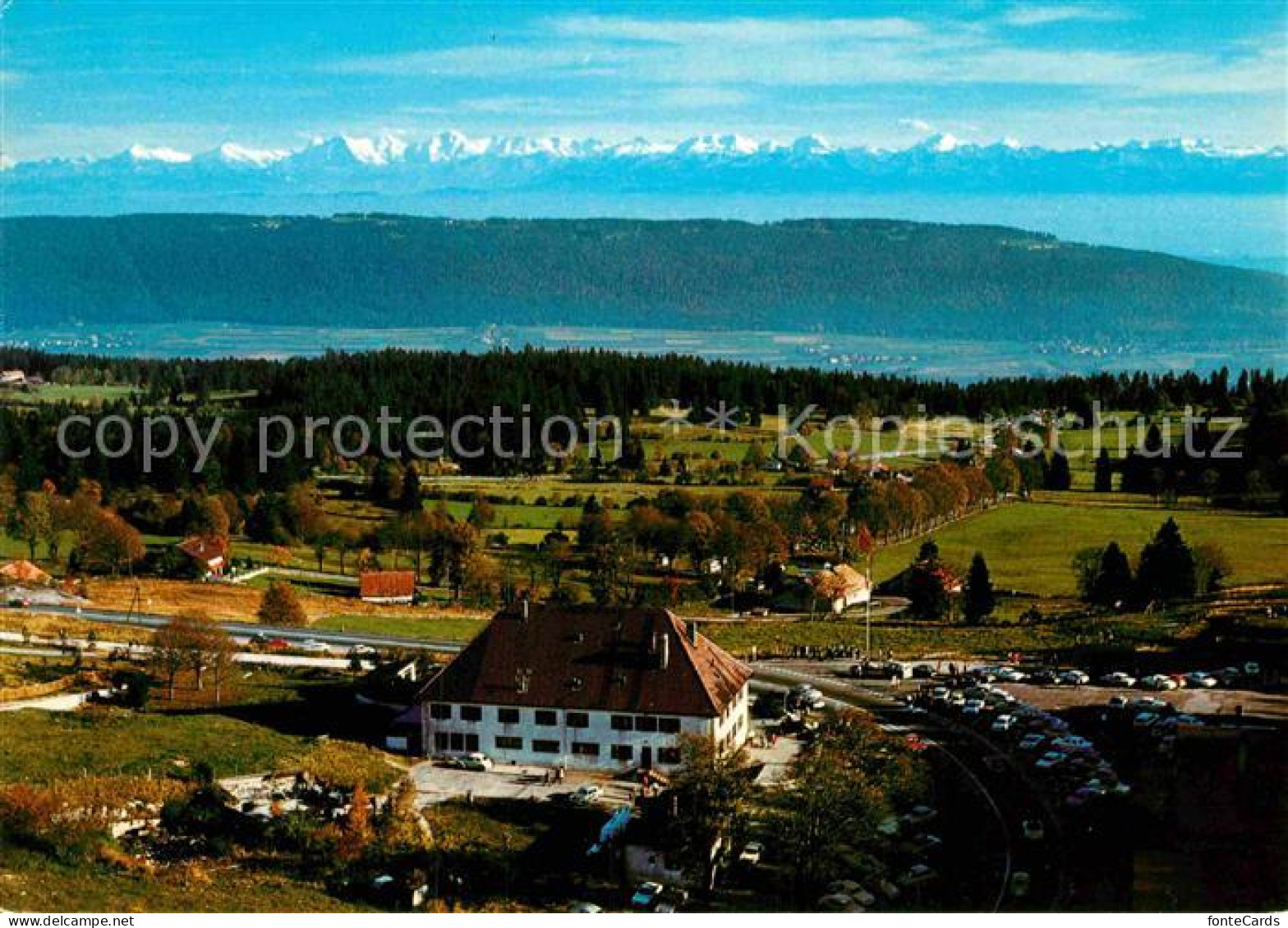 12900164 La Chaux-de-Fonds Fliegeraufnahme Hotel Et Col De La Vue-des-Alpes La C - Andere & Zonder Classificatie