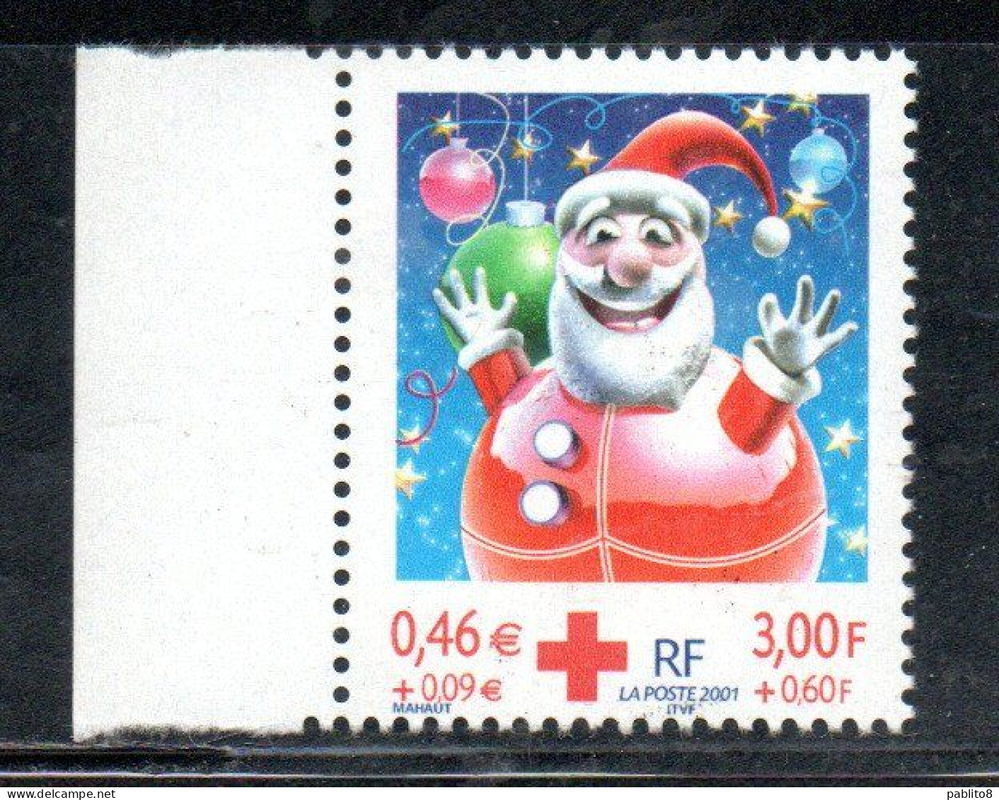 FRANCIA FRANCE 2001 CROCE ROSSA CROIX ROUGE RED CROSS 3fr + 0.60c MNH - Ungebraucht