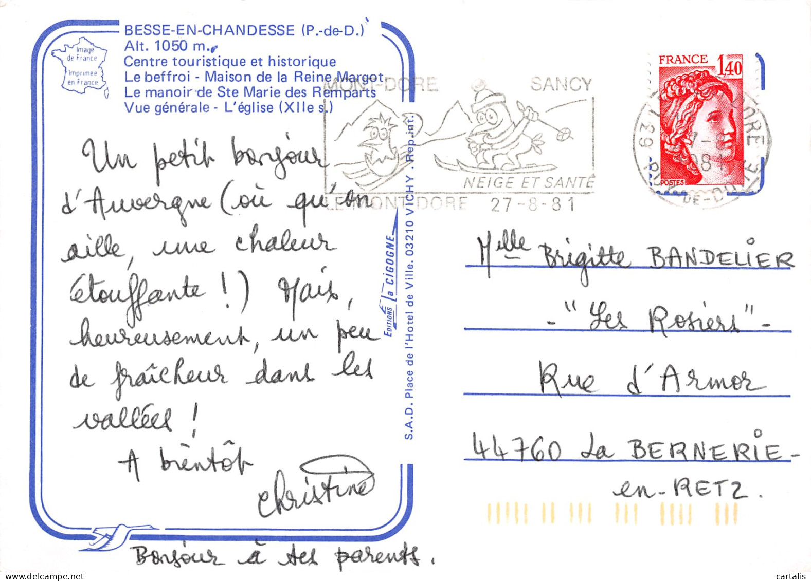 63-BESSE EN CHANDESSE-N°3772-A/0291 - Andere & Zonder Classificatie