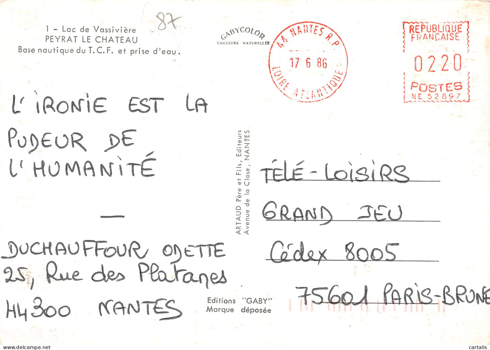 87-PEYRAT LE CHÂTEAU-N°3772-D/0087 - Other & Unclassified