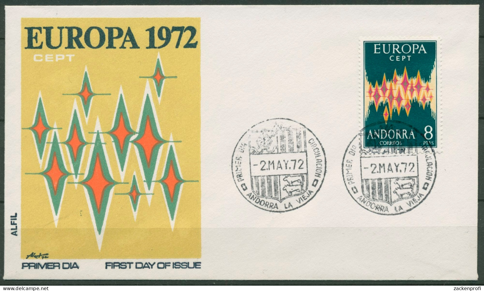 Andorra 1972 Cept 71 FDC (G3611) - Lettres & Documents