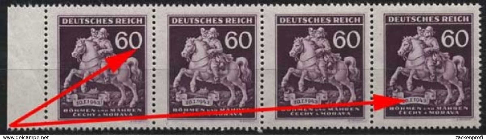 Böhmen & Mähren 113 Postfrisch Mit Plattenfehler XXX Und Ia - Unused Stamps