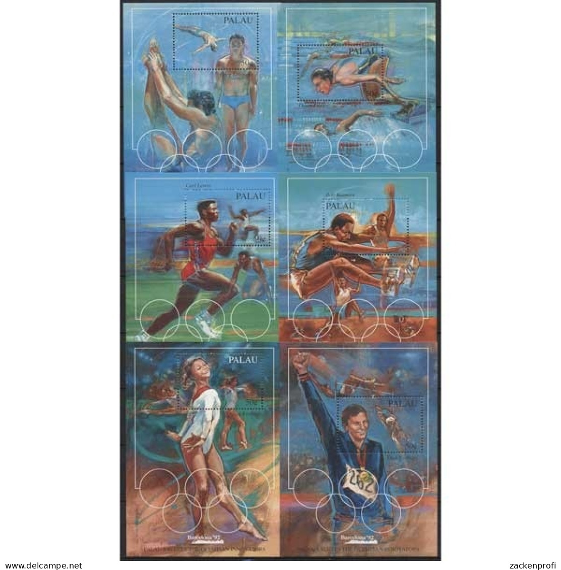 Palau 1992 Olympische Spiele Barcelona Block 15/20 Postfrisch (C21518) - Palau