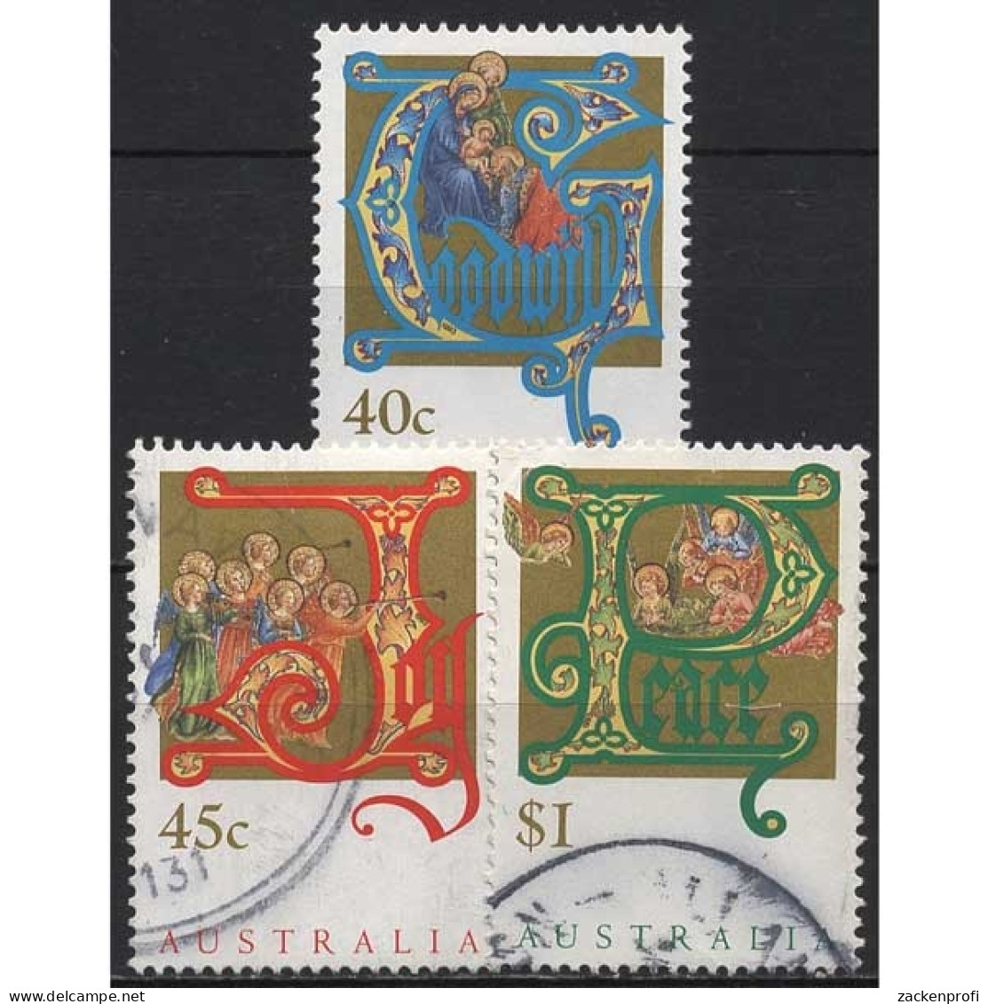 Australien 1993 Weihnachten 1378/80 Gestempelt - Used Stamps