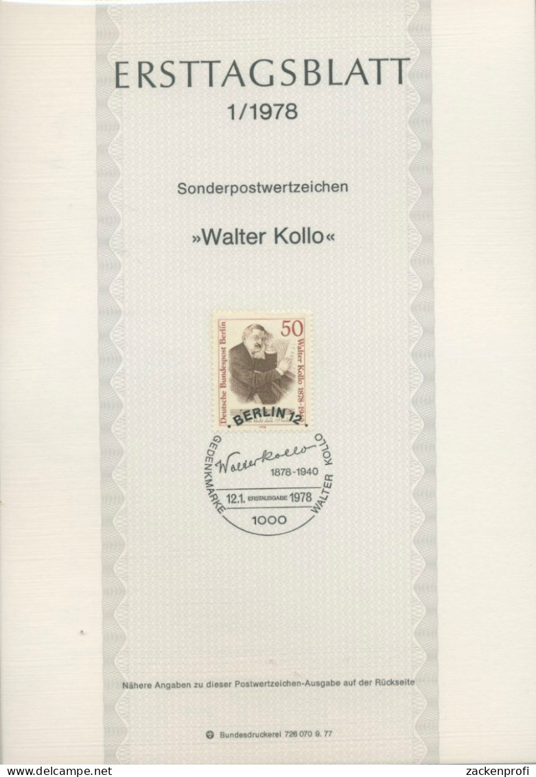 Berlin Jahrgang 1978 Ersttagsblätter ETB Komplett (XL9728) - Briefe U. Dokumente