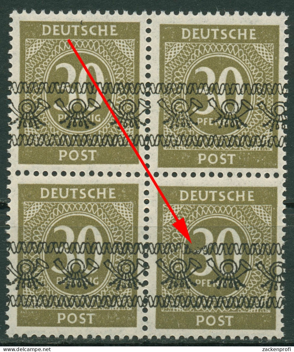 Bizone 1948 Bandaufdruck Aufdruckfehler Kasseler Kerbe 63 I AF O II Postfrisch - Altri & Non Classificati