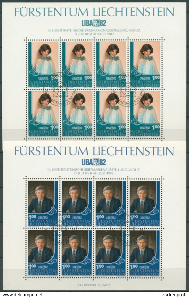 Liechtenstein 1982 Briefm.-Ausstellung, Fürstenpaar 797/98 K Gestempelt (C13461) - Gebraucht