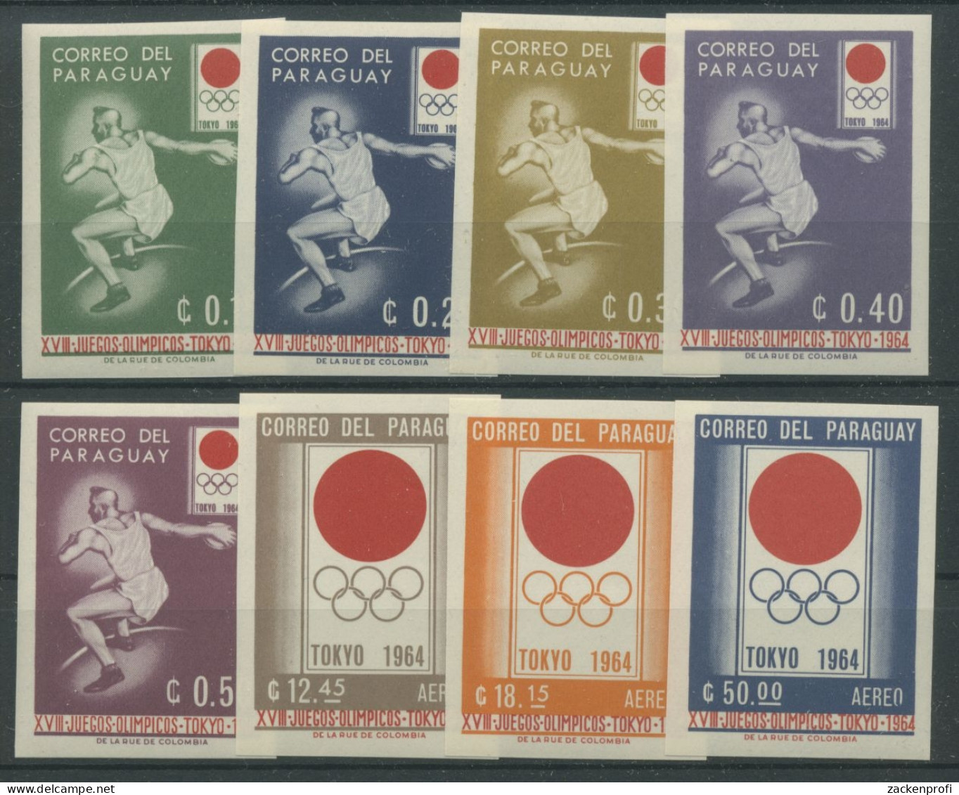 Paraguay 1964 Olympiade Tokio 1273/80 Postfrisch - Paraguay