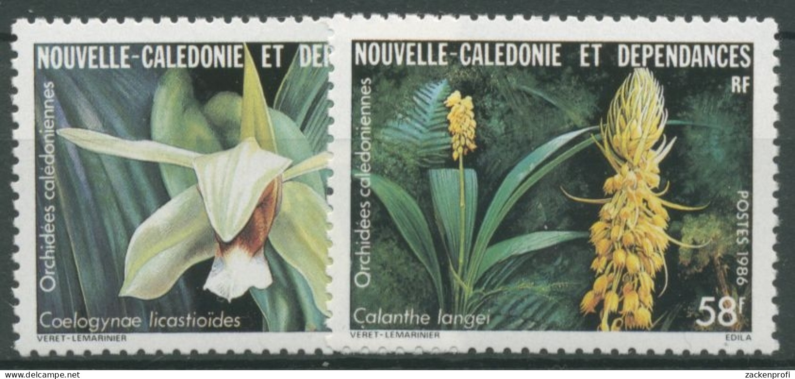 Neukaledonien 1986 Orchideen 784/85 Postfrisch - Unused Stamps