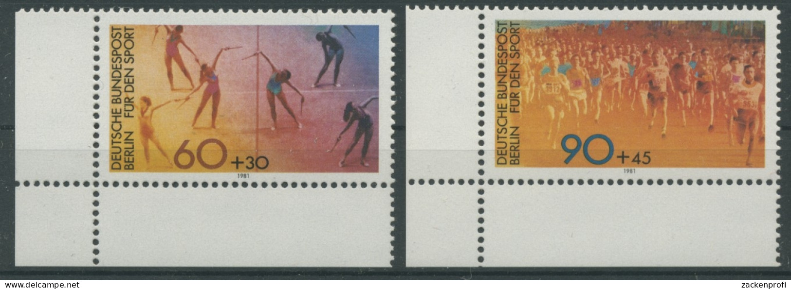 Berlin 1981 Sport 645/46 Ecke Unten Links Postfrisch (R13216) - Nuevos