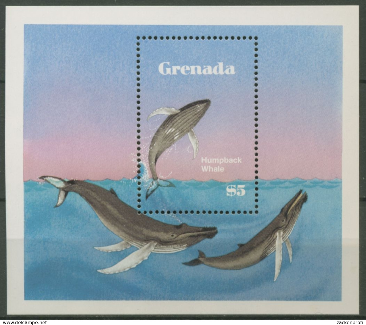 Grenada 1982 Wale: Buckelwal Block 112 Postfrisch (C71499) - Grenade (1974-...)