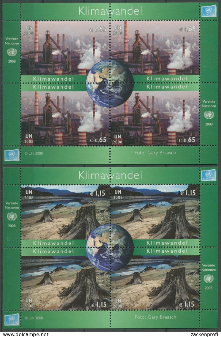 UNO Wien 2008 Klimawandel Block 23/24 Postfrisch (C14166) - Hojas Y Bloques