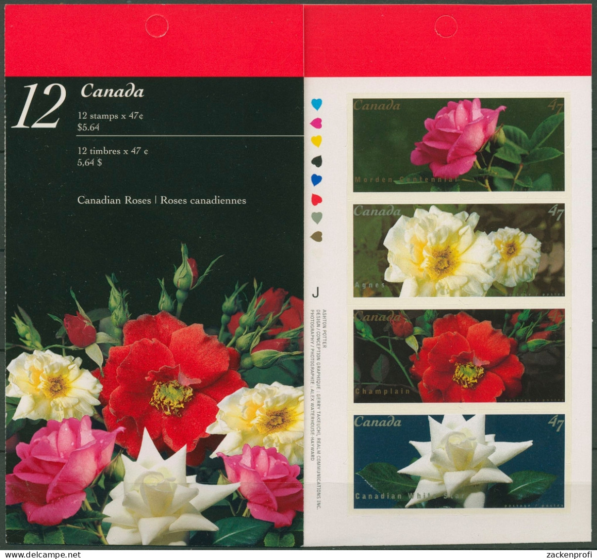 Kanada 2001 Kanadische Rosenzüchtungen MH 0-259 Postfrisch (D73444) - Libretti Completi