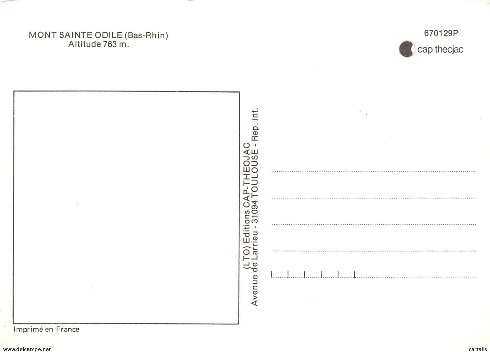 67-LE MONT SAINTE ODILE-N°3773-D/0227 - Other & Unclassified