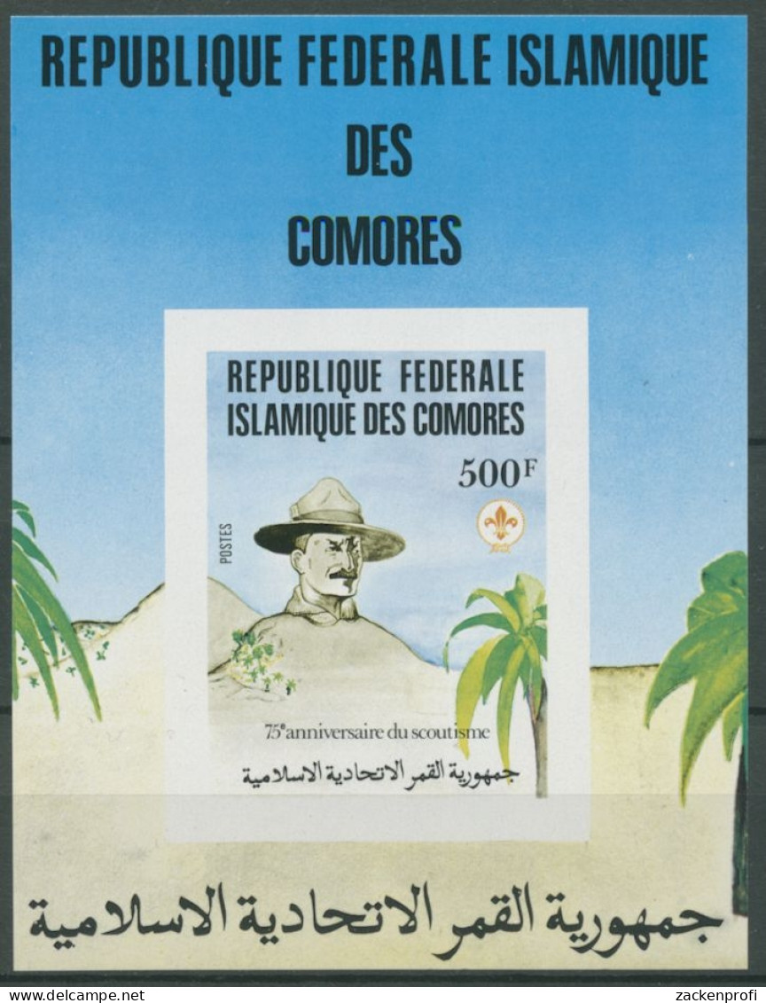 Komoren 1982 Pfadfinder Baden-Powell Block 230 Ungezähnt Postfrisch (C24324) - Komoren (1975-...)
