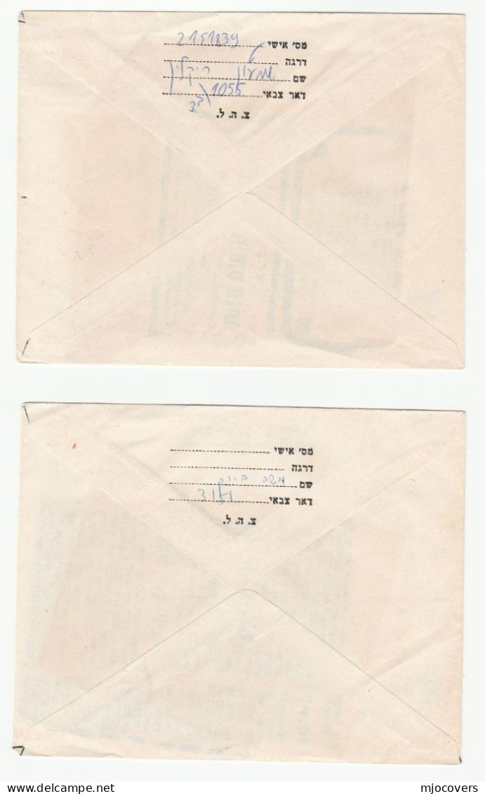 1972 ZAHAL Unit 1055 & Unit 3151 ISRAEL Illus MILITARY COVERS Army SOLDIERS KEEP SECRETS Cover Stamps - Storia Postale