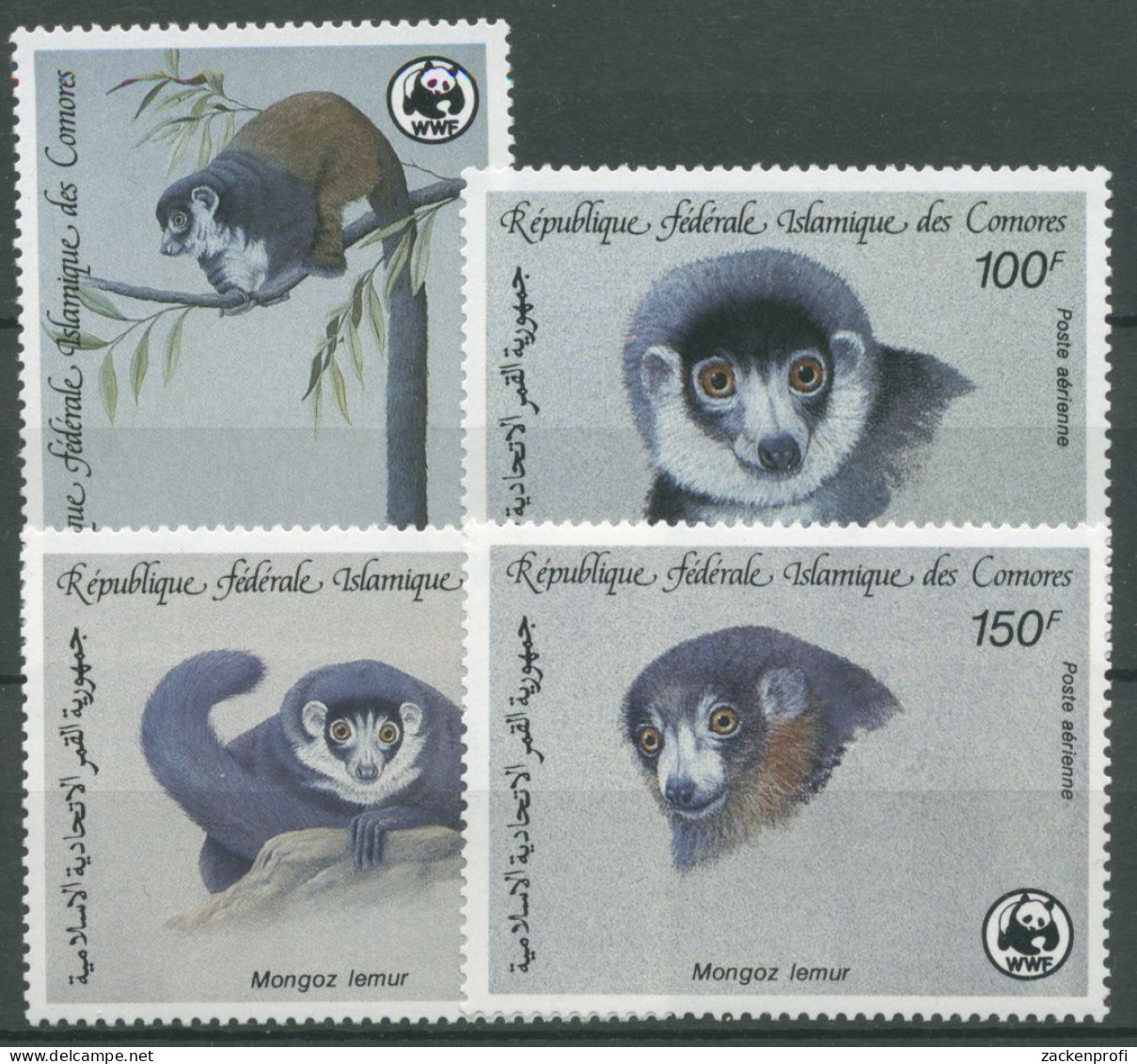 Komoren 1987 WWF Naturschutz Mongozmaki 792/95 Postfrisch - Komoren (1975-...)