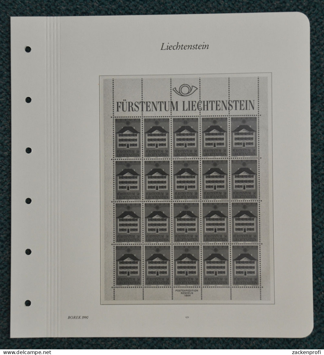 BOREK Vordruckblätter Liechtenstein Bögen/Kleinbögen 1990/92 SF Gebraucht (Z777) - Fogli Prestampati