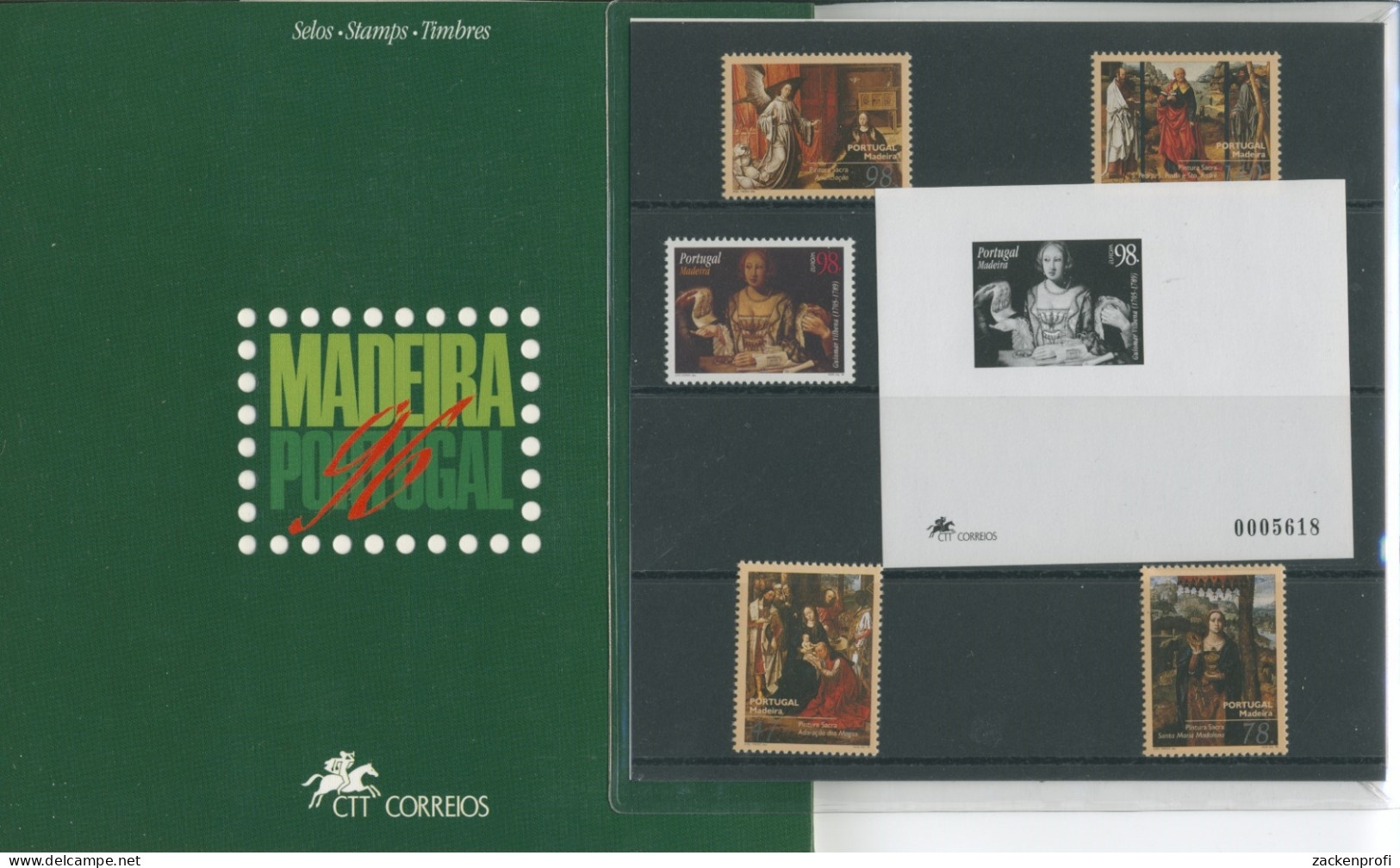 Portugal - Madeira 1996 Jahrbuch Mit Schwarzdruck 182/86 Postfrisch (XL14785) - Madeira