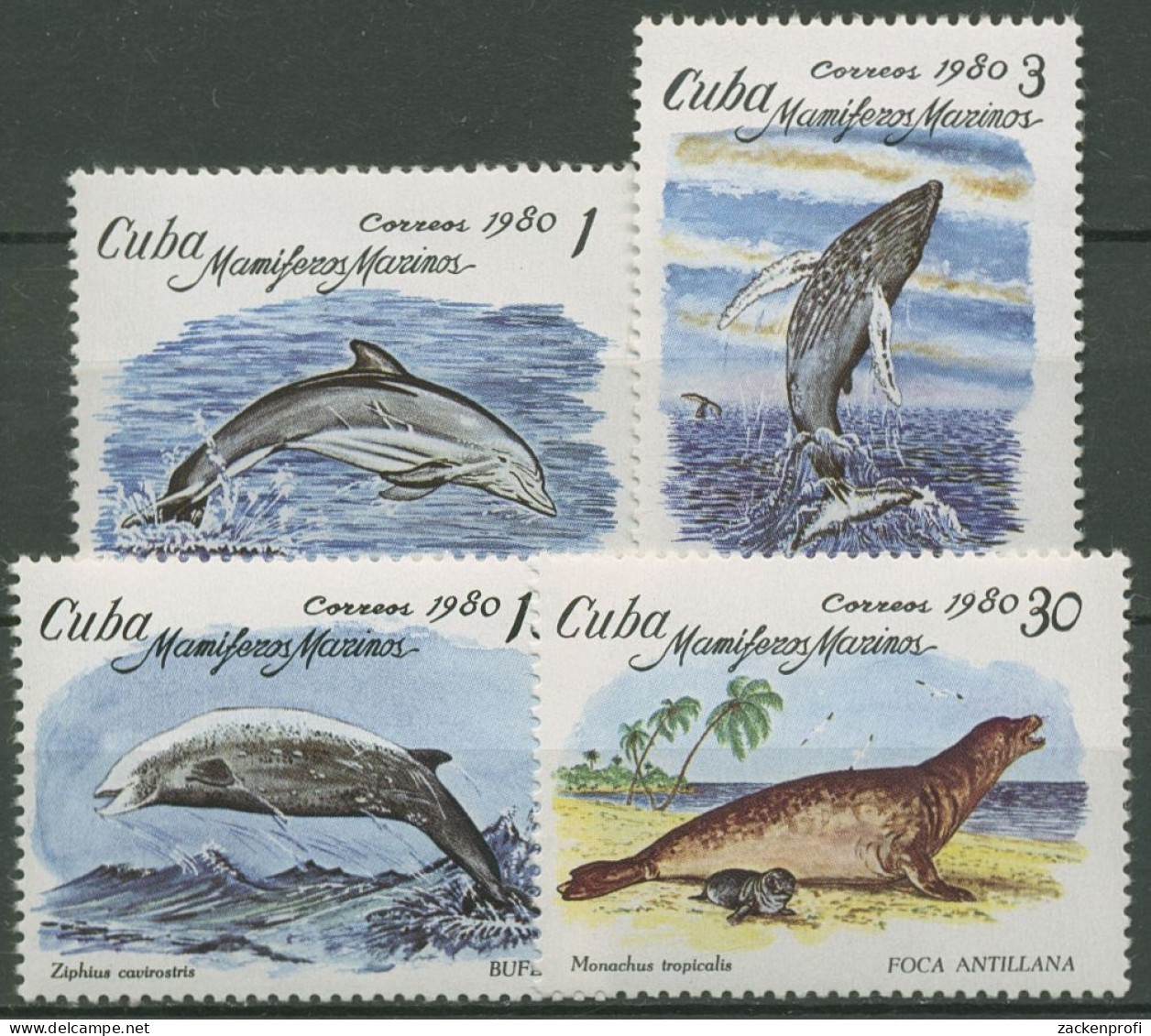 Kuba 1980 Meeressäugetiere 2483/86 Postfrisch - Unused Stamps