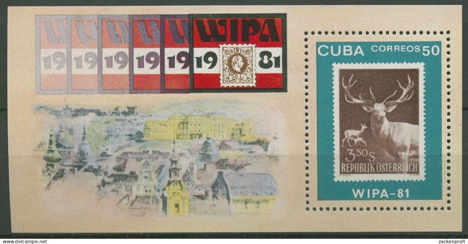 Kuba 1981 WIPA '81 Block 67 Postfrisch (C73802) - Blocks & Sheetlets