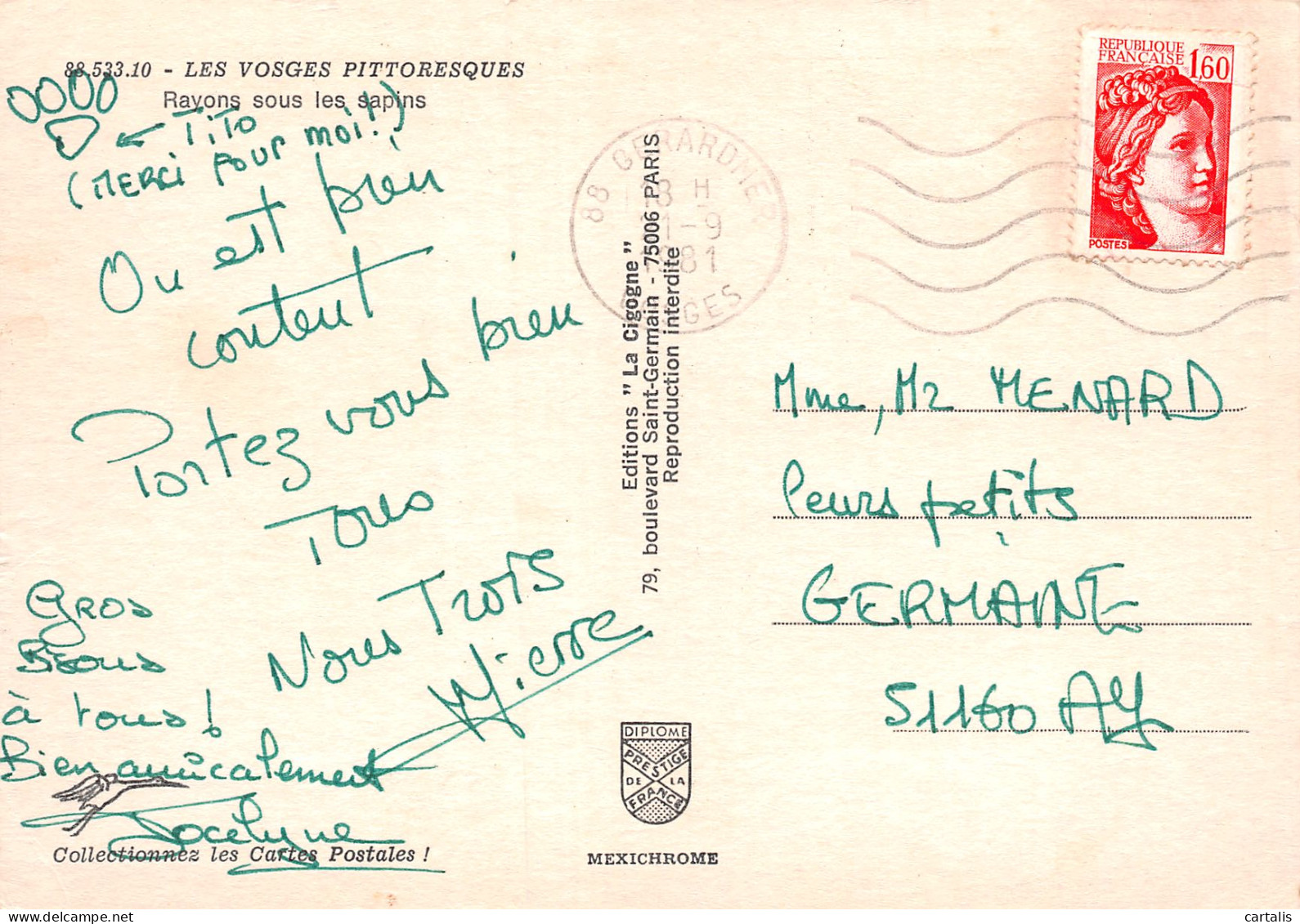 88-LES VOSGES FORET-N°3774-C/0253 - Other & Unclassified