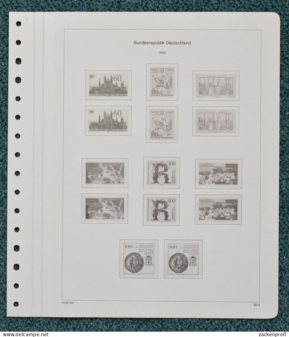 KABE-bicollect Of Vordruckblätter Bund 1990/91 Gebraucht, Neuwertig (Z932) - Vordruckblätter