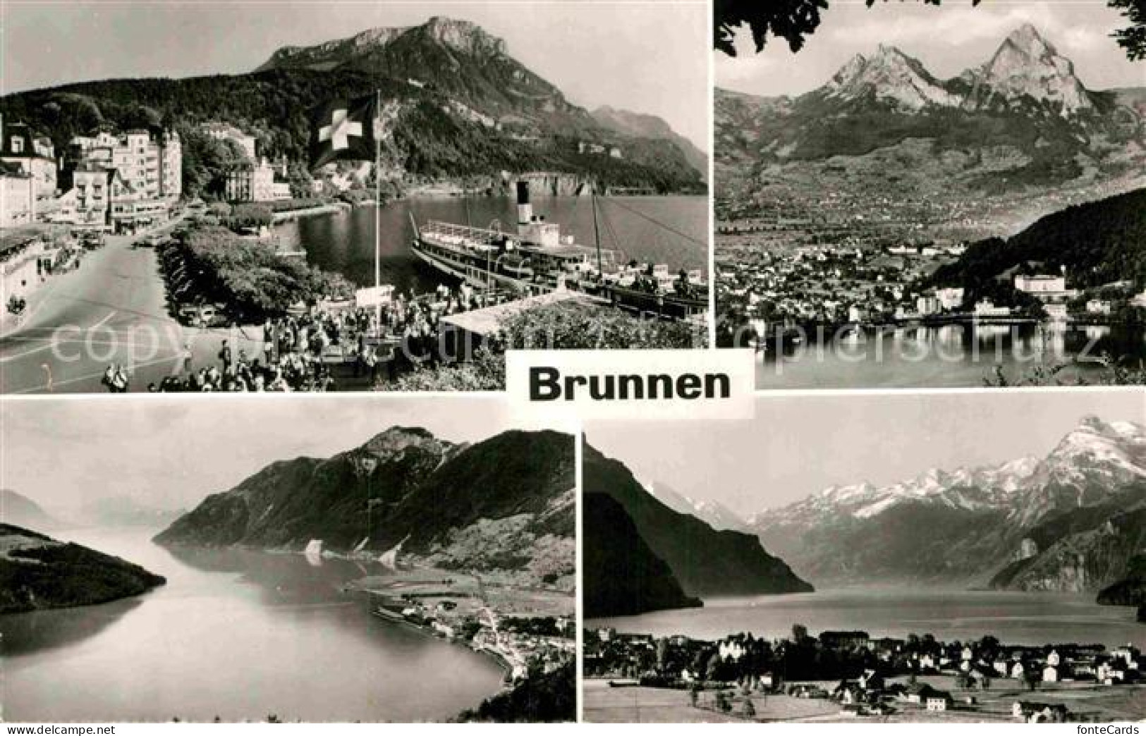 12895731 Brunnen SZ Panorama Vierwaldstaettersee Alpen Brunnen - Altri & Non Classificati