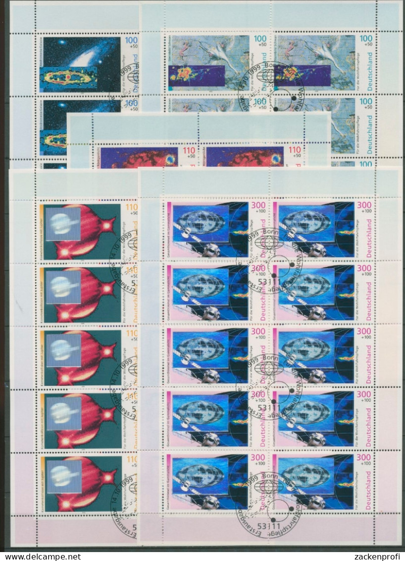 Bund 1999 Wohlfahrt: Der Kosmos Kleinbogen 2077/81 K Gestempelt (C15422) - Andere & Zonder Classificatie