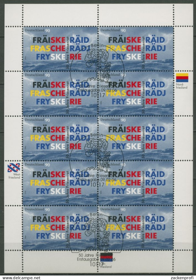 Bund 2006 50 Jahre Friesenrat Kleinbogen 2523 K Gestempelt (C15755) - Altri & Non Classificati