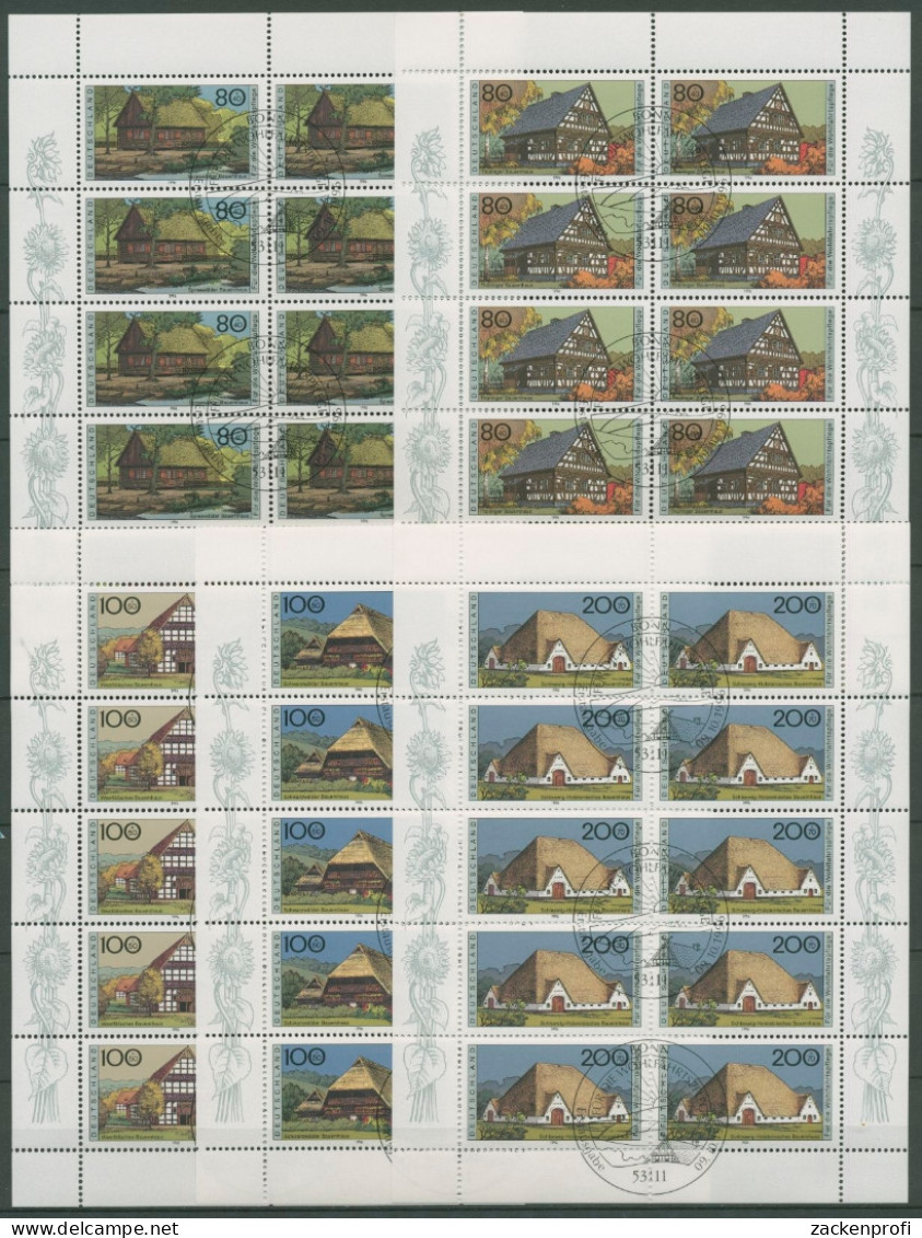 Bund 1996 Bauernhäuser In Deutschland Kleinbogen 1883/87 K Gestempelt (C15181) - Otros & Sin Clasificación