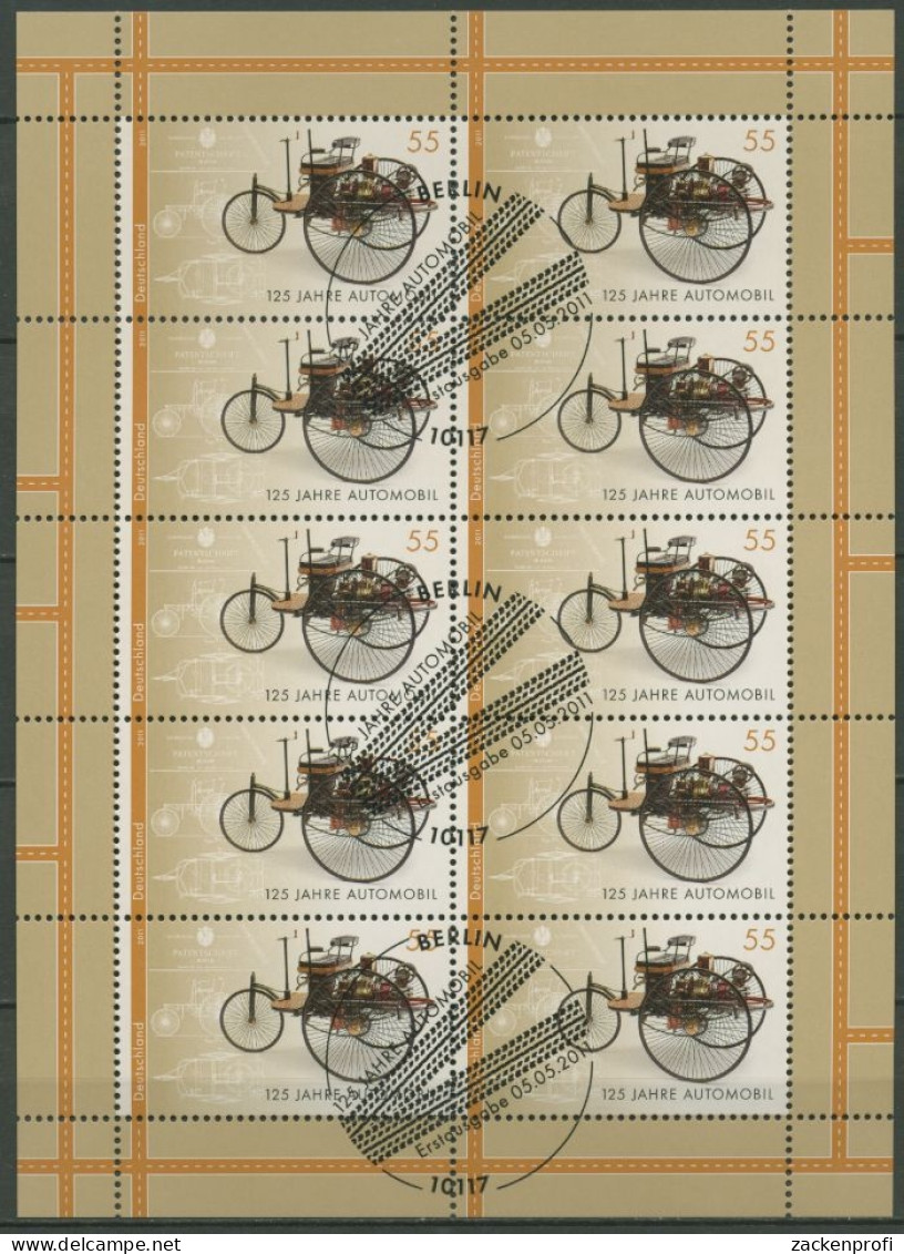 Bund 2011 125 Jahre Automobil Kleinbogen 2867 K Gestempelt (C15961) - Andere & Zonder Classificatie