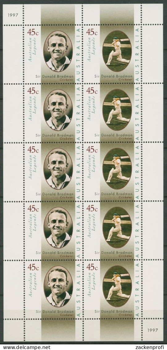 Australien 1997 Australian Legends Kricket 1614/15 I K Postfrisch (C24865) - Blocks & Sheetlets