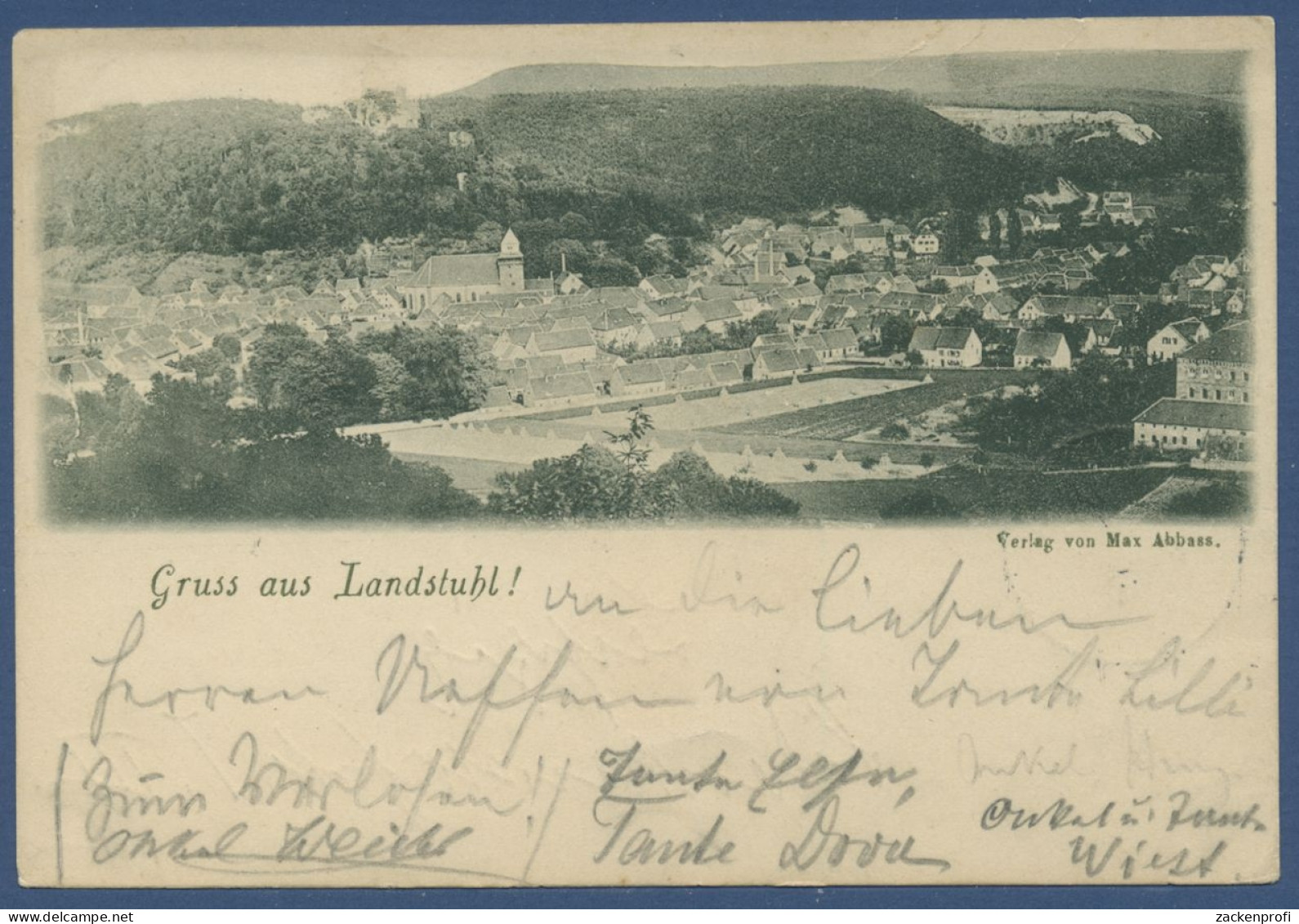 Gruss Aus Landstuhl Gesamtansicht, Gelaufen 1898 Mit Bahnpost (AK1126) - Landstuhl