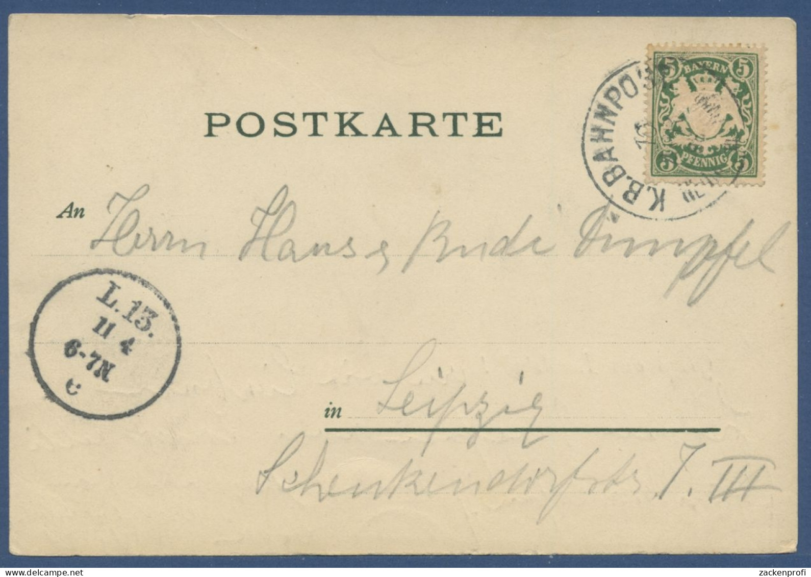 Gruss Aus Landstuhl Gesamtansicht, Gelaufen 1898 Mit Bahnpost (AK1126) - Landstuhl