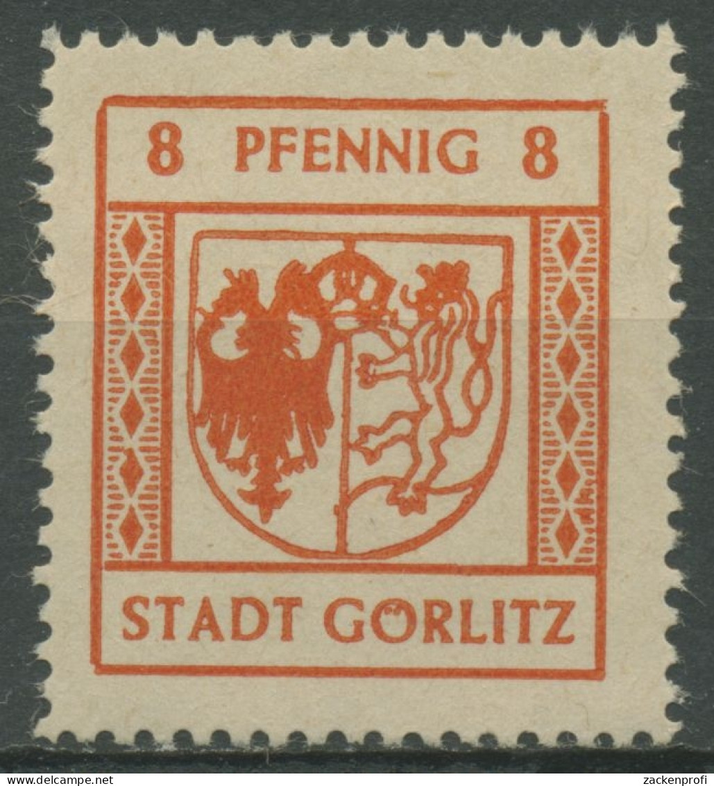 Görlitz 1945 Freimarke 2. Ausgabe Mit Spargummierung 7 X Postfrisch - Sonstige & Ohne Zuordnung