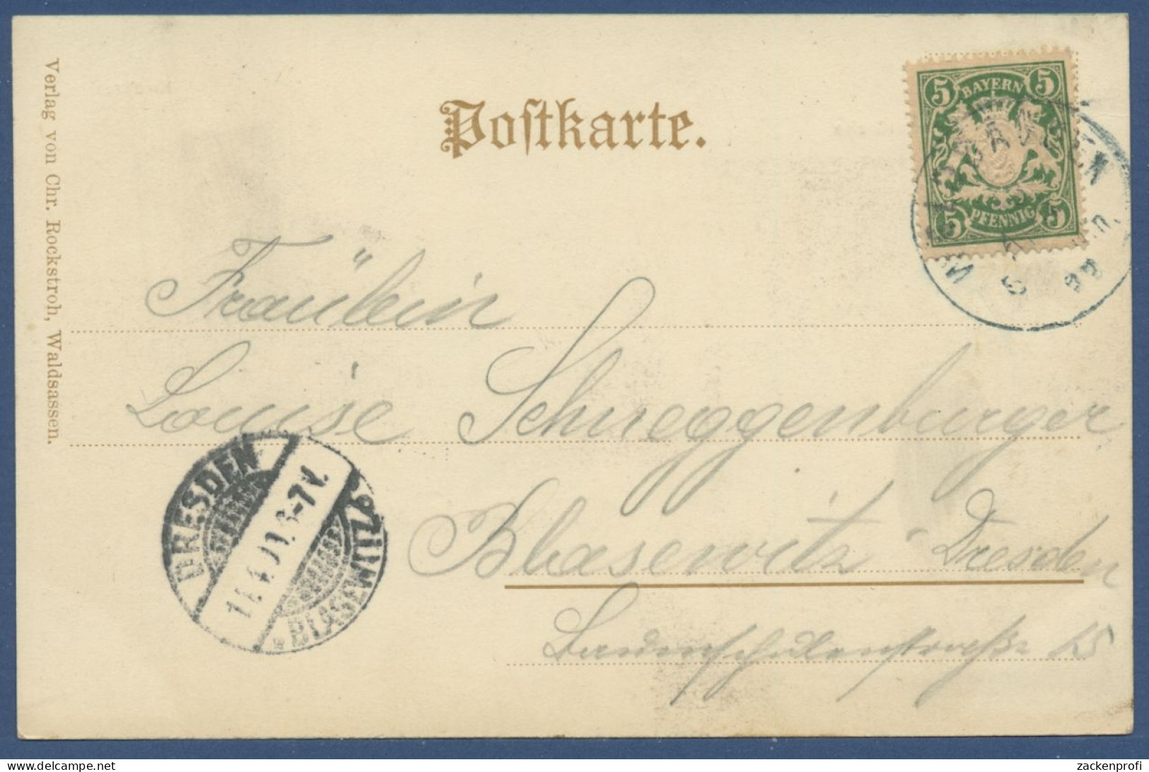 Gruss Aus Waldsassen Stiftsbasilika, Gelaufen 1900 (AK1127) - Waldsassen