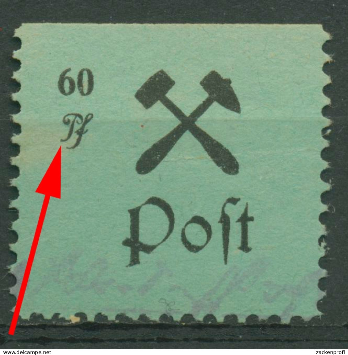 Großräschen 1945 Freimarke Mit Plattenfehler 24 A III PF IV Postfrisch - Altri & Non Classificati