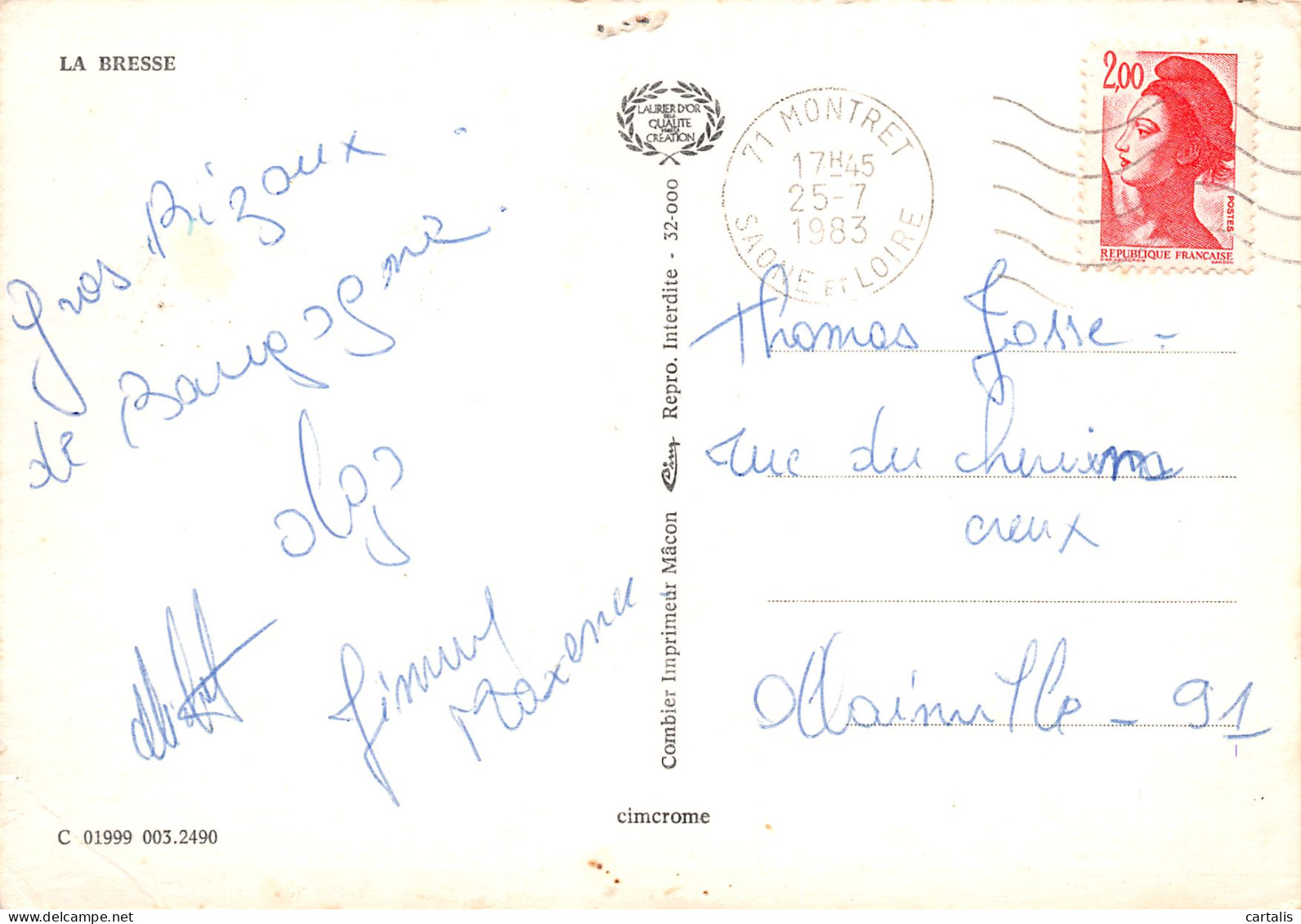 88-LA BRESSE-N°3774-A/0163 - Andere & Zonder Classificatie