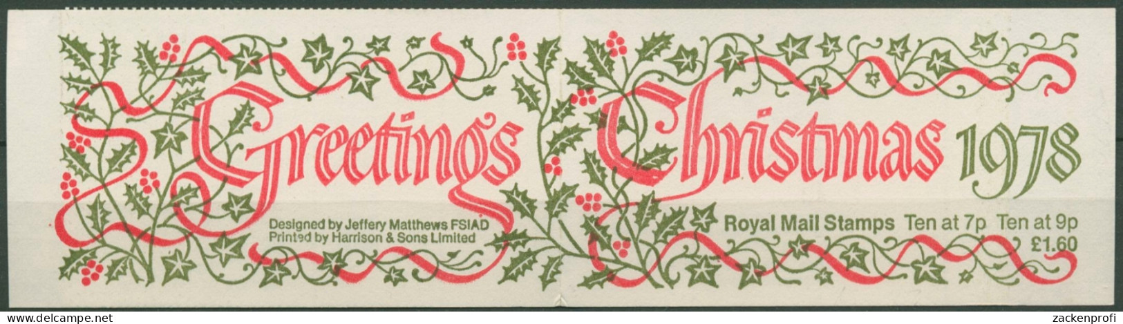 Großbritannien 1978 Weihnachten: Weihnachtsgrüße MH 43 Postfrisch (D74534) - Carnets