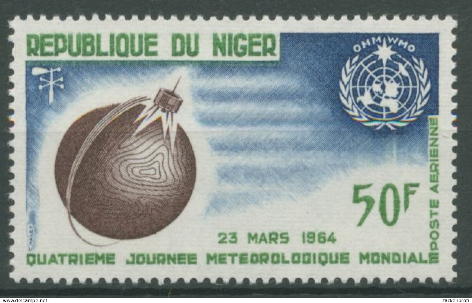 Niger 1964 Welttag Der Meteorologie 70 Postfrisch - Niger (1960-...)