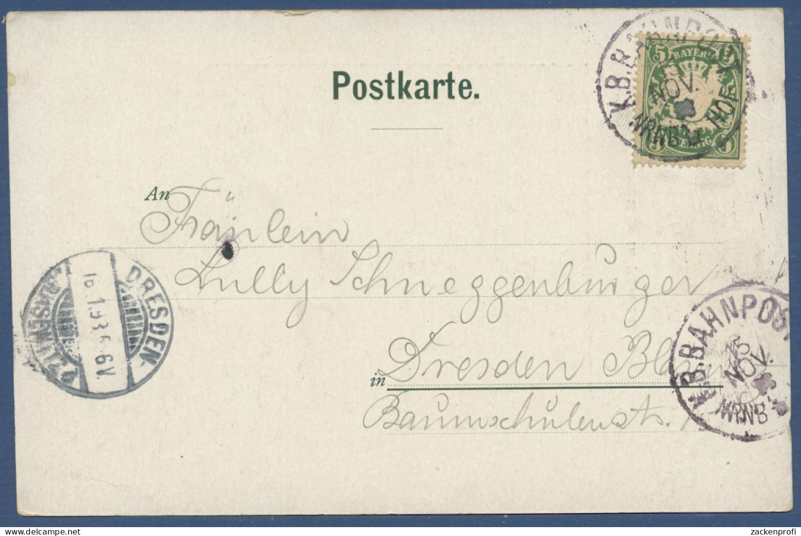 Frauentor In Nürnberg Burg, Gelaufen 1898 Mit Bahnpost (AK1133) - Nürnberg