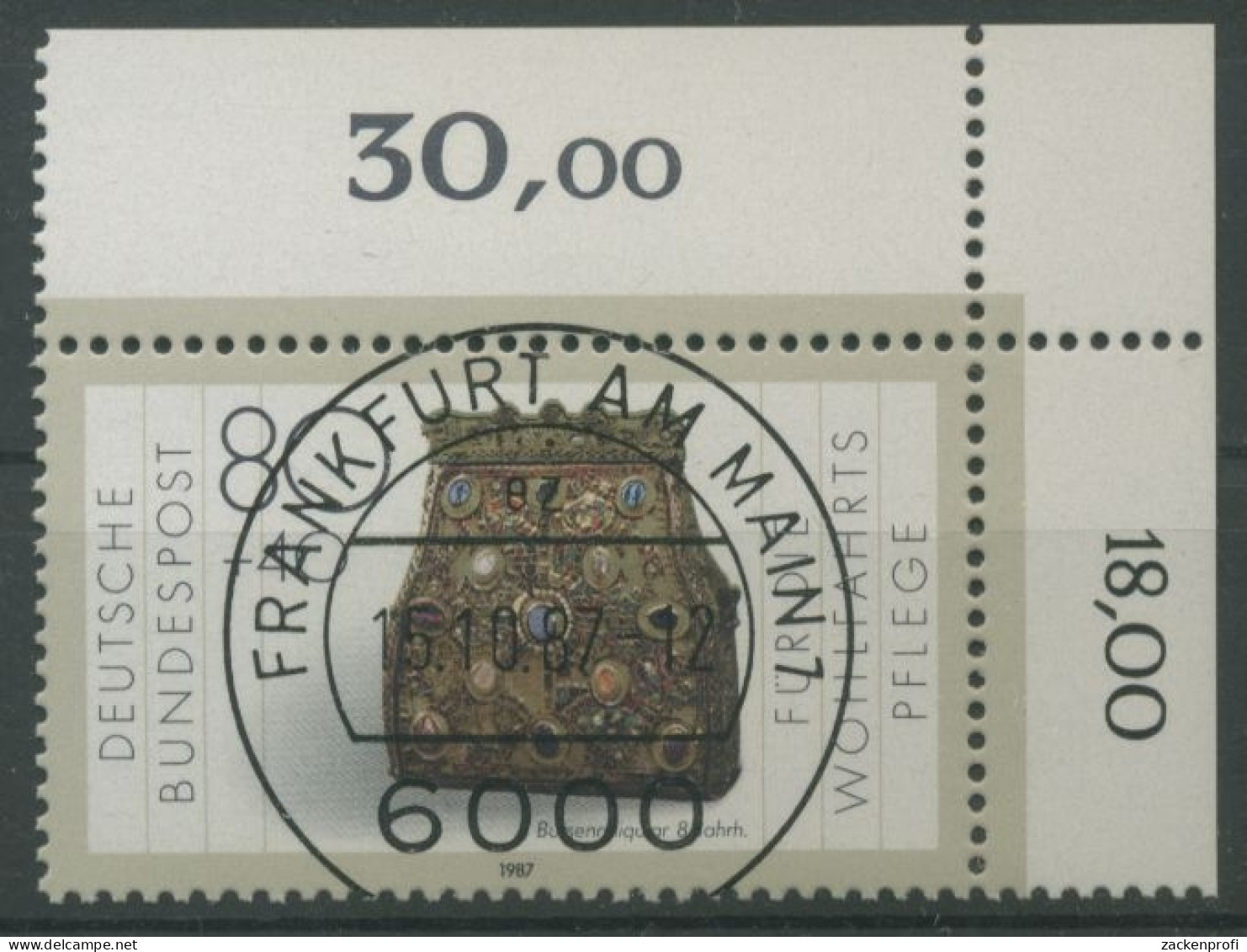 Bund 1987 Wohlfahrt: Gold- U. Silberschmiedekunst 1336 KBWZ Gestempelt (R15999) - Gebruikt