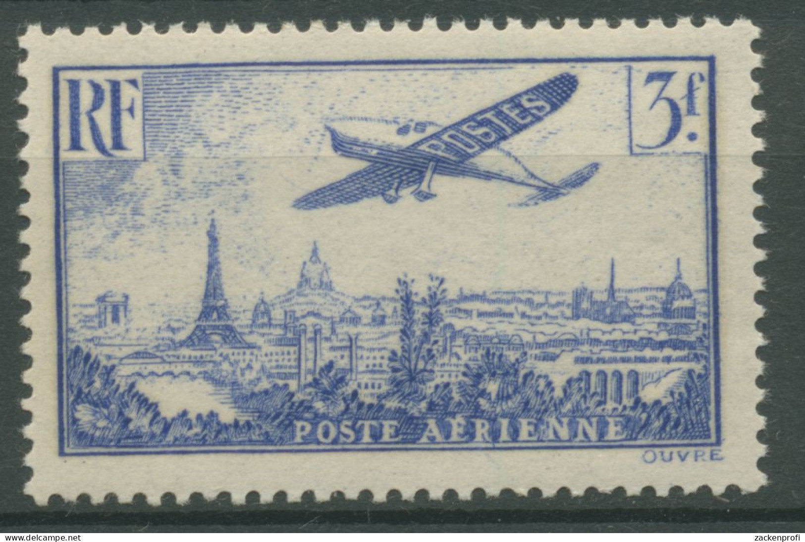 Frankreich 1936 Flugzeug über Paris 309 Postfrisch - Unused Stamps