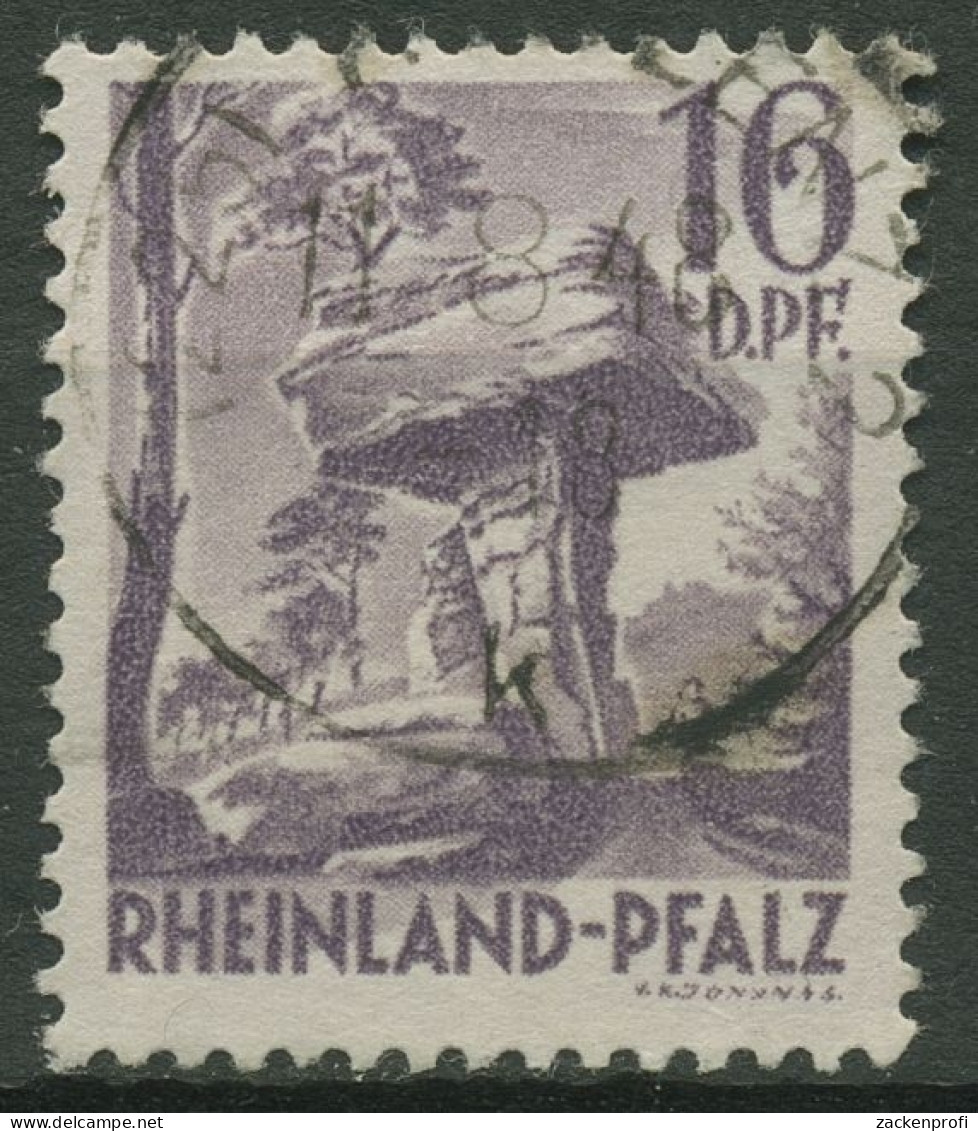 Französische Zone: Rheinland-Pfalz 1948 Teufelstisch Type I, 22 Y I Gestempelt - Renania-Palatinato