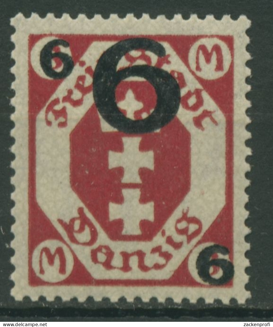 Danzig 1922 Freimarke Kleines Staatswappen Mit Aufdruck 106 B Postfrisch - Neufs