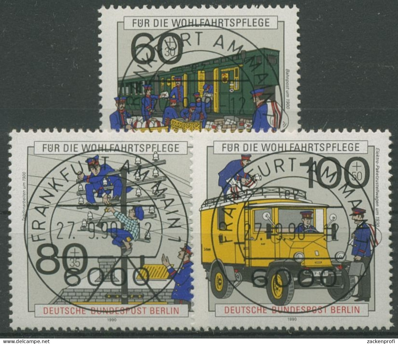 Berlin 1990 Wohlfahrt Post 876/78 Perfekter Versandstellenstempel (R16554) - Used Stamps