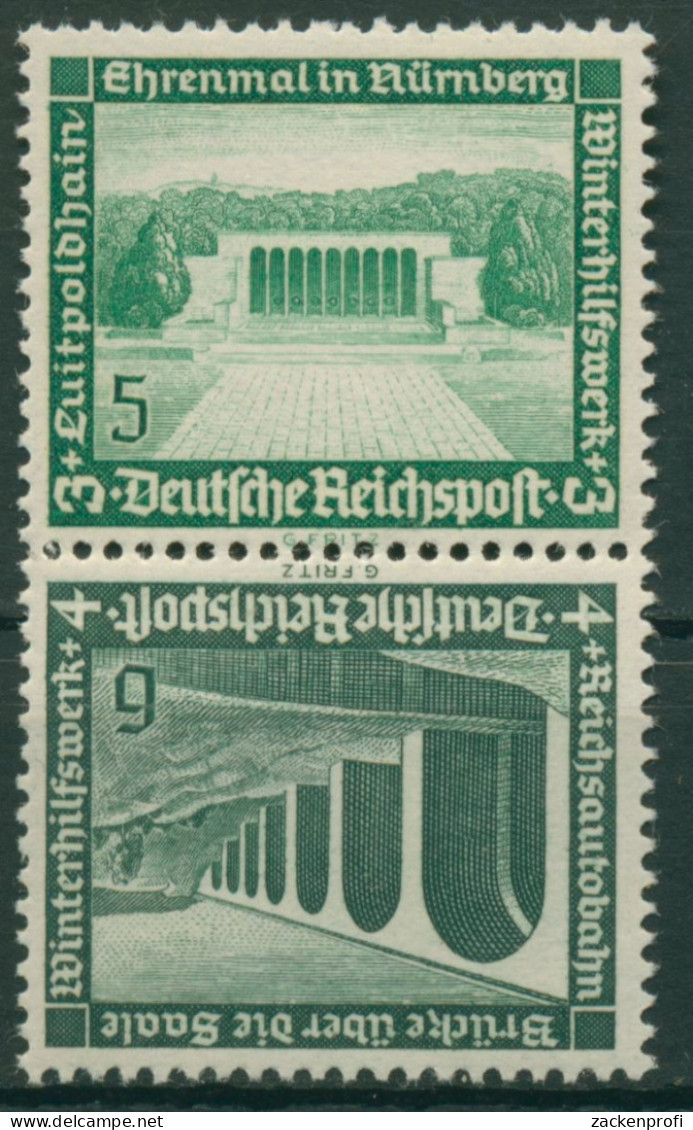 Deutsches Reich Zusammendrucke 1936 WHW Moderne Bauten SK 29 Postfrisch - Zusammendrucke