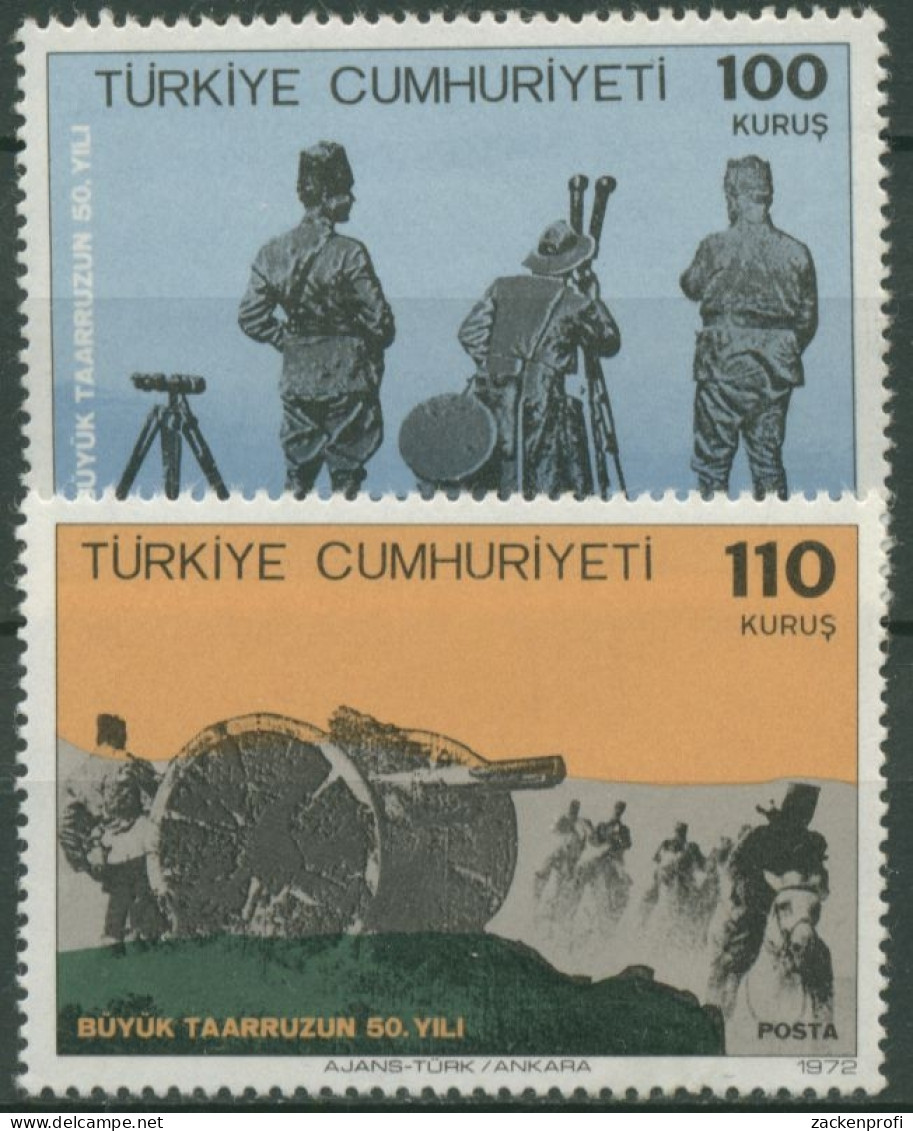 Türkei 1972 Jahrestag Der Großen Offensive 2264/65 Postfrisch - Unused Stamps